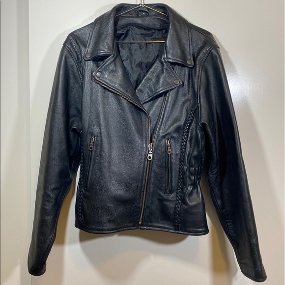 🖤Women’s Vintage Leather Motorcycle Jacket - Picture 2 of 7